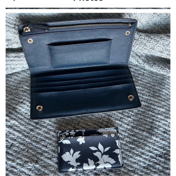 MiCHAEL KORS floral blue and white wallet with credit card holder - Picture 3 of 5